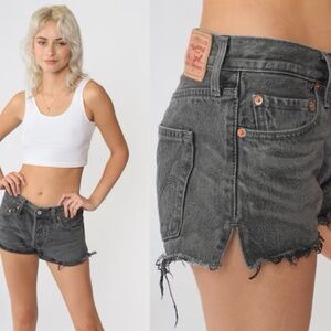 Levi’s gray/dark wash shorts